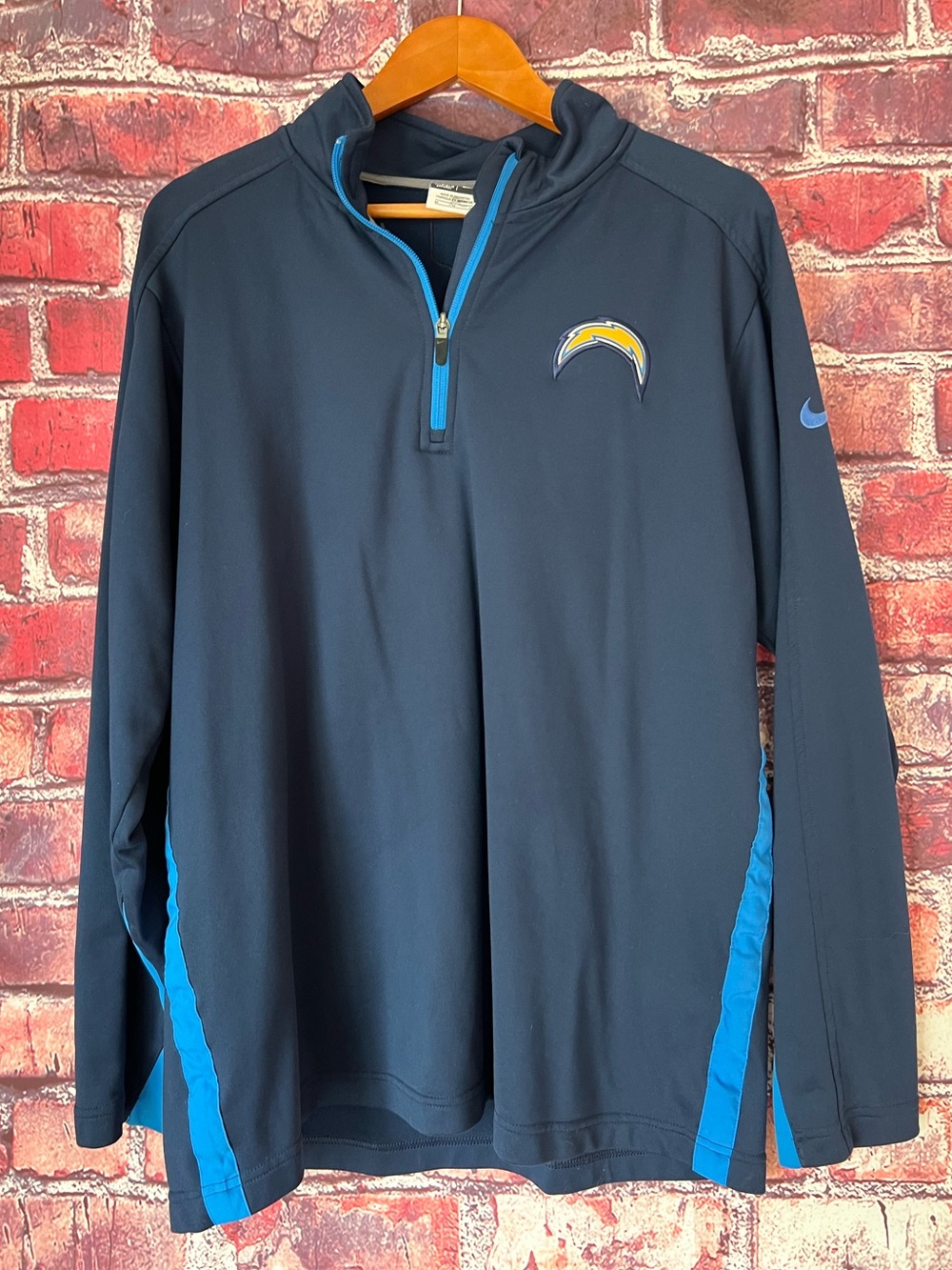 Nike Rare Staff Issued San Diego Chargers Quarter-Zip Pullover Men's Size M
